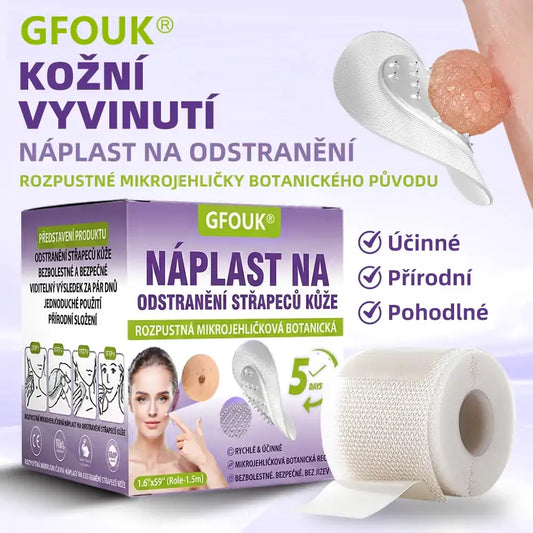Vyrobeno a odesíláno z České republiky ✨ GFOUK® Rozpustné mikronáplasťové botanické náplasti na kožní výrůstky 🌴🌴