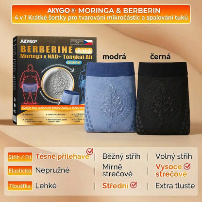 🇨🇿 Oficiální značkový obchod 🛡️ |⭐ AKYGO® 2026 Moringa × Berberin × NAD+ 6‑v‑1 Nano částicové formování těla a spalování tuků šortky (pro ženy i muže s vylepšenou podporou mužské vitality)