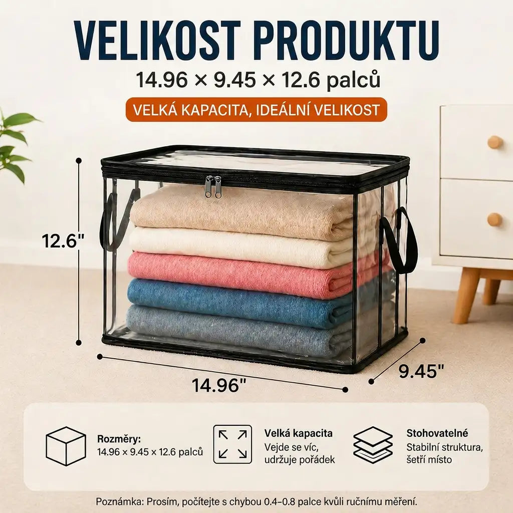 🎁💞POSLEDNÍ DEN SLEVY 50 % ✨📦WYVCK® Velký odolný průhledný plastový úložný box