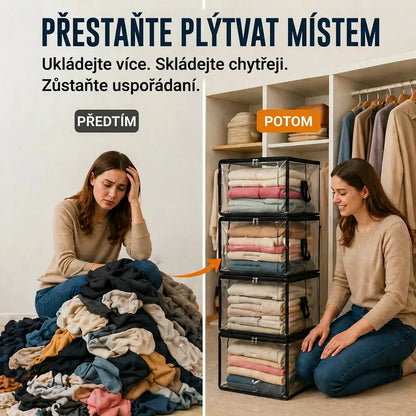 🎁💞POSLEDNÍ DEN SLEVY 50 % ✨📦WYVCK® Velký odolný průhledný plastový úložný box