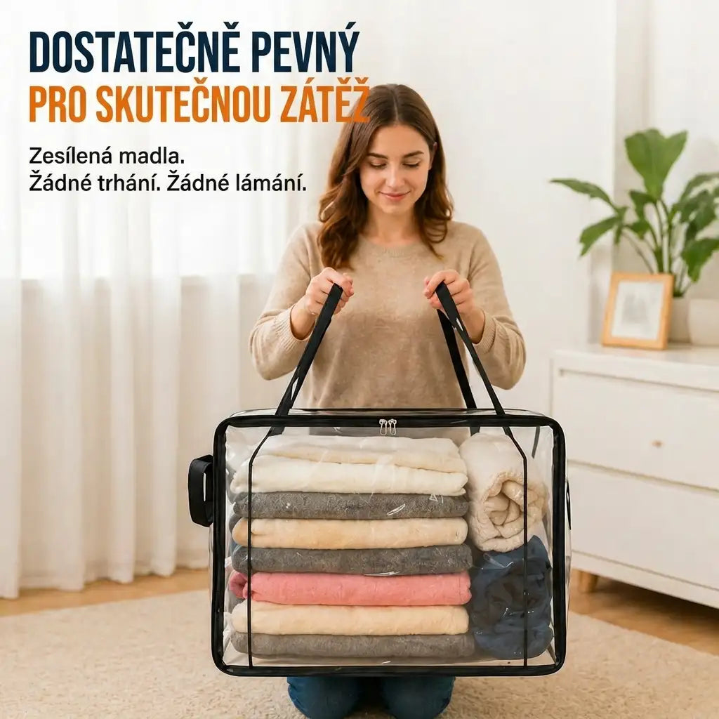 🎁💞POSLEDNÍ DEN SLEVY 50 % ✨📦WYVCK® Velký odolný průhledný plastový úložný box