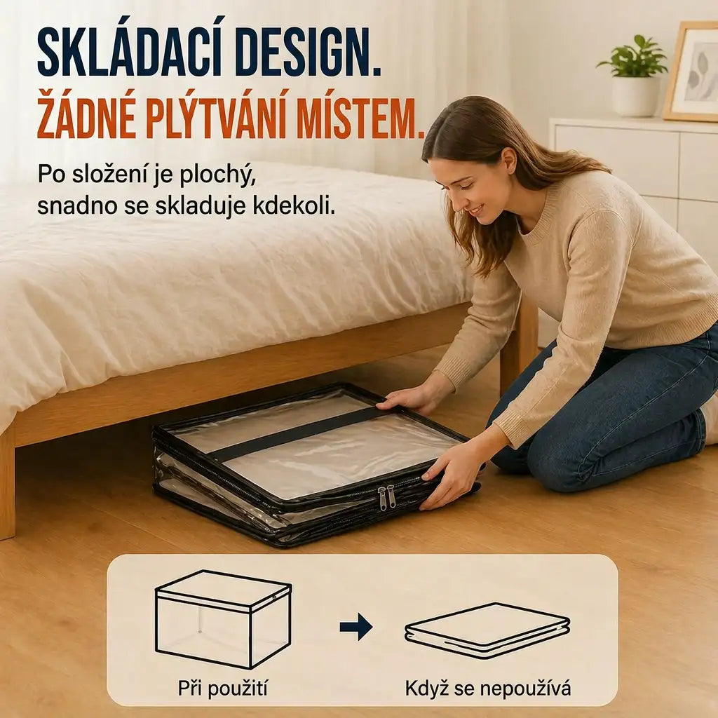 🎁💞POSLEDNÍ DEN SLEVY 50 % ✨📦WYVCK® Velký odolný průhledný plastový úložný box